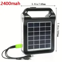 1pcs, Portable 6V Rechargeable Solar Panel, System Saving Energy, USB Charger With Lighting Lamp Set of Home Solar Energy System