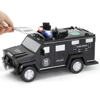 Electronic cash register in the shape of the SafeMoney police car