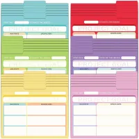 30pcs, Folders On Projects, Folders With Tags Size Letters, Color Folders On Folders, Manila, 6 Different Colors, 1/3 Cuts, For Students, Office Needs 29,21x24,13 Cm, Office Needs, School Needs, Gifts To School, School Office Suite