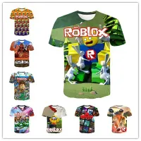 Unisex rövid ujjú póló gyerekeknek és felnőtteknek a népszerű ROBLOX játék motívumaival.