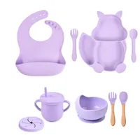 Silicone dishes for toddler - set of 8