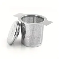 Premium stainless steel tea lye with a fine sieve - easy to clean and durable