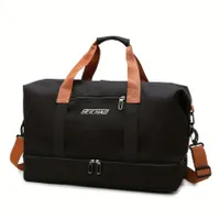 Men's sports bag over shoulder with separation on wet and dry, weekend bag, travel bag