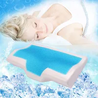 Medical orthopaedic pillow made of memory foam and cooling gel