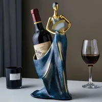 Wine holder in the form of a dancer - Decoration from resin to wine shop or table