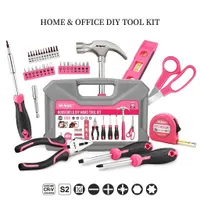 42pcs 53,34 cm X 27,94 cm Pink tool kit, DIY tool kit, everyday decoration and maintenance, creative gift for ladies