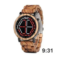 Orologio in legno LED