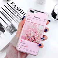 White and pink Iphone cover with glitter on the screen