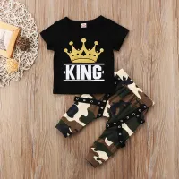 Stylowy zestaw dla dzieci King - spodnie + T-shirt