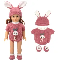 Cute outfits for baby doll 45 cm large - many color designs