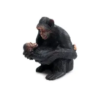 Figurine chimpanzé et petit