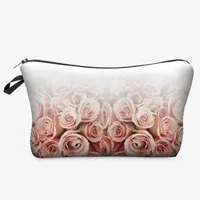 Cosmetic bag with roses