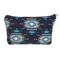 Trousse de maquillage à motif - Bleu foncé