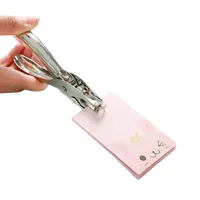 Metal paper puncher with one hole diameter 6 mm Hand puncher for office 13 x 5,7 x 1,1 cm