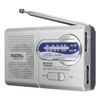 Portable radio AM/FM Pocket radio with headphone connector Compact radio 10,5 x 6.6 x 2.7 cm