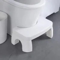 Portable rounded step to the toilet Anti-suited plastic stool to the toilet Resistable stand to the toilet Toilet stool under the feet Toilet stool to the arc 39 x 22 x 17 cm