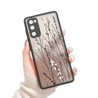 Husă mată transparentă cu motiv de flori albe pentru Samsung Galaxy S23