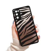 Matt transparent cover with the theme of zebra stripes on Samsung Galaxy S23 Ultra