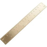 Brass ruler for students of 18 cm length Metal ruler for drawing Retro school ruler