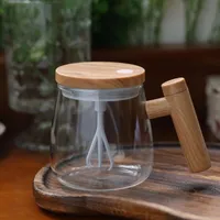 Self-mixing coffee mug 400 ml of borosilicatic glass