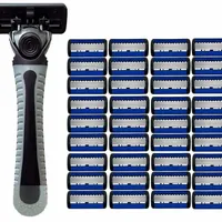 Hand shaver for men and women with 36 spare heads Handle with replaceable blades with six blades