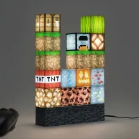 Lampă de noapte de joc Minecraft pentru copii și adulți - Lampă de birou LED