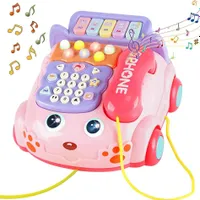 Dětská hračka Montessori hudební piano mobilní telefon pro děti