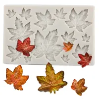 3D silicone form on maple leaf - form on chocolate candy, fondan, marzipan and decorating cakes