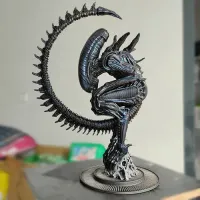 Figure Alien Romulus Xenomorph 3D model for room decoration on Halloween