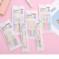 Set of 36 highlighters in 6 colors for creative writing and decorative marking