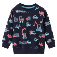 Sweat en coton pour enfant, doux, à manches longues avec un imprimé mignon