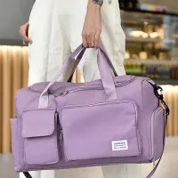 Travel bag with large capacity, shoe compartment and sports bag for women