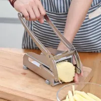 Kráječ brambor na hranolky a chipsy z nerezové oceli - multifunkční nástroj pro snadné a rychlé krájení brambor