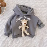 Teddy hoodie with teddy bear for children 0-6 years - autumn and winter collection