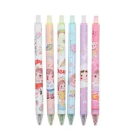 Set of 24 cute press neutral pens with high capacity for office and school