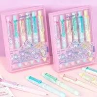 Set of 6 cute gel pens with unicorn theme for students