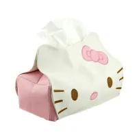 Boxes for paper handkerchiefs made of artificial leather with cat motif - design decoration