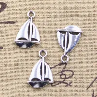 30 pcs pendants in the shape of a sailboat - 20x14mm, ancient silver color, ideal for making DIY