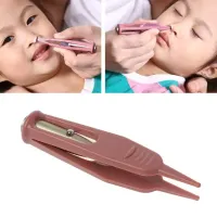 Cleaning tweezers for babies with flashlight for cleaning ears, belly button and nose