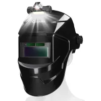 Self-dark welding helmet for arc welding Welding helmet with automatic darkening Welding mask with flashlight Durable welding mask up to 300°C