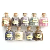 Set of bottles with crystals 9 pcs