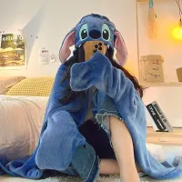 Bélelt anime takaró kapucnival Stitch stílusban diákoknak