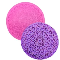 Silicone form with flower ornament