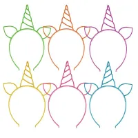 Shining party headband unicorn 6 pcs