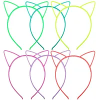 Shining party headband with cat ears 6 pcs